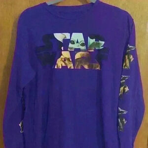 Stars Wars, purple men's size Medium long sleeve tee.